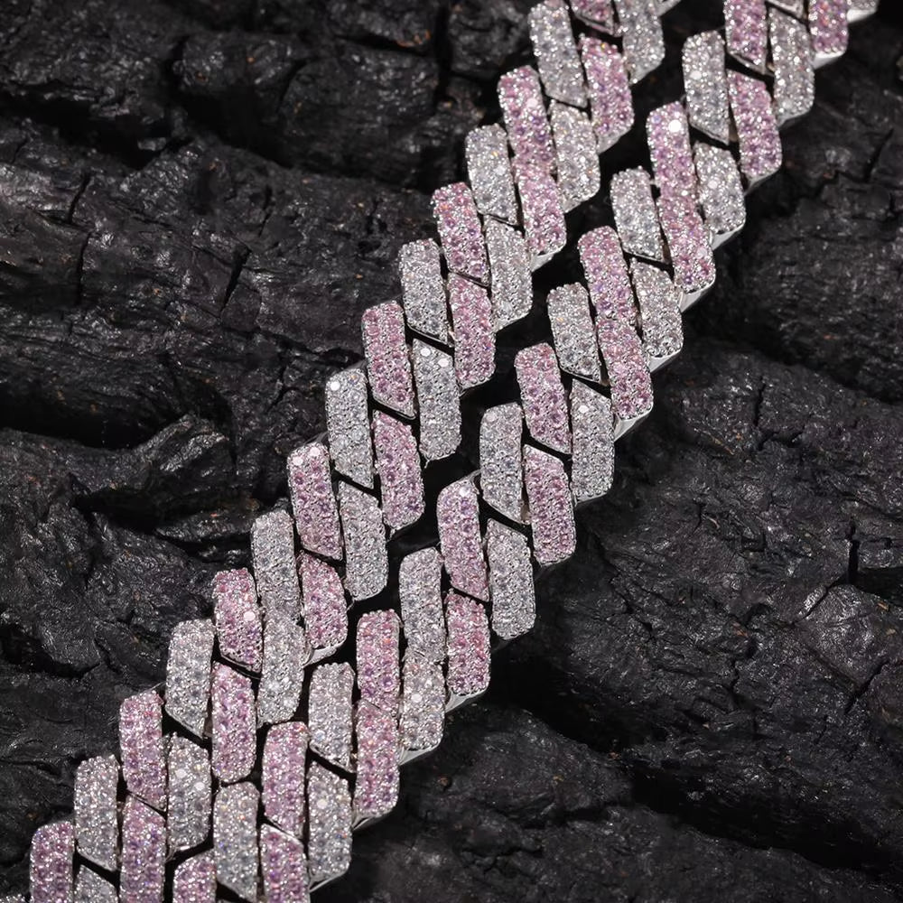 Prong 13Mm Cuban Chain Micro Pave Cubic Zircon Mixed Luxury Bling Bling Full Iced Out Charms Hiphop Jewelry