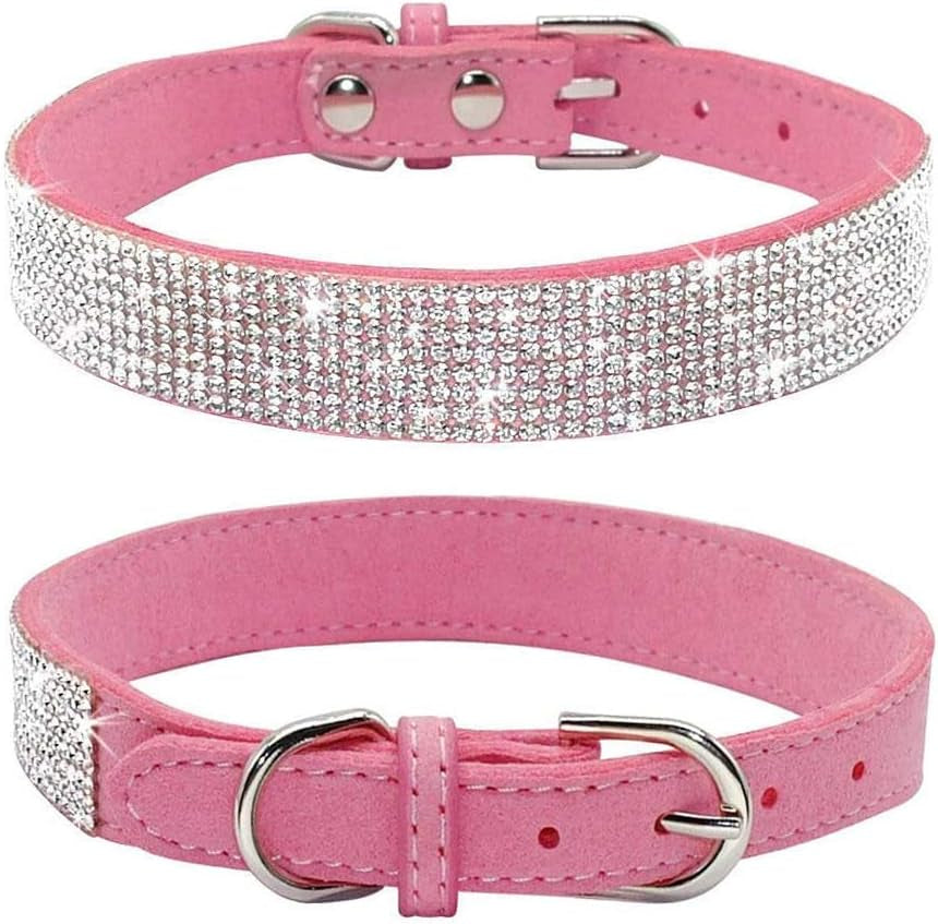 Microfiber Pet Dog Collar Leashes Set, Reflective Dog Collar, Double-Layer Soft Leather Pet Leash, Cat Dog Collar Leash Set, Pet Collar Leash for Small & Medium Dogs