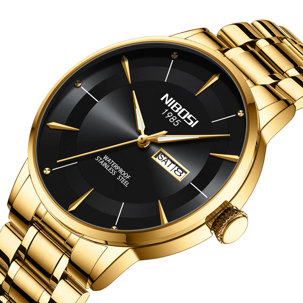 Luxury Quartz Watch for Men Waterproof Luminous Week Date Men Watch Stainless Steel Sports Men'S Watches Reloj Hombre
