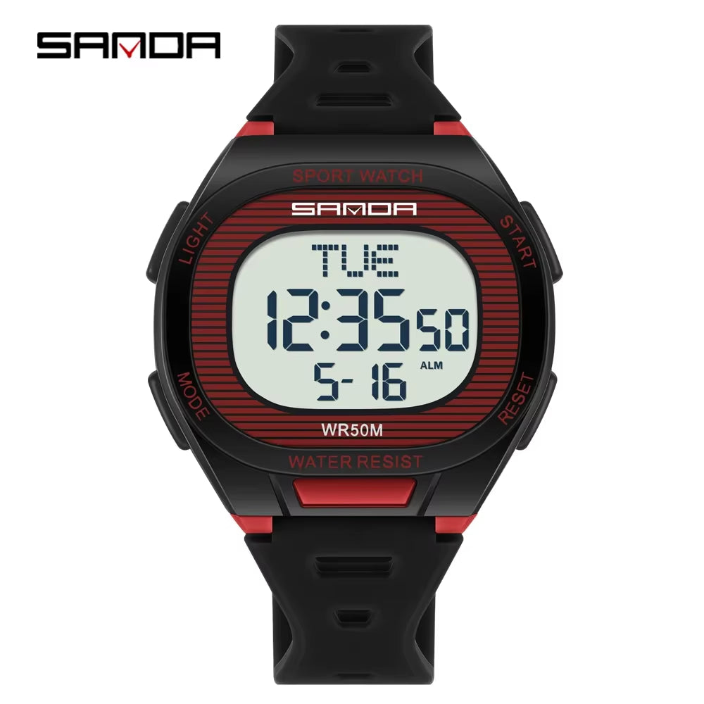 Fashion  New 22195 Luxury Men'S Electronic Watch Sports Multifunctional Countdown Waterproof Men'S Electronic Watch