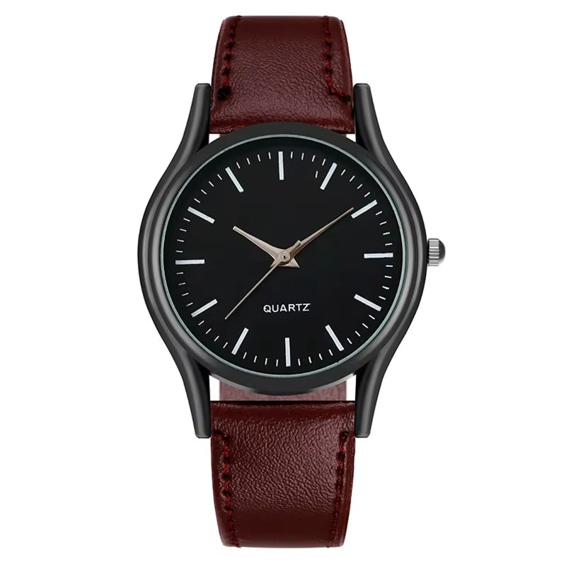 Couples Watches Men'S Watches Leather Wrist Watch Men Woman Quartz Watch Daily Business Office Hand Jewelry Accessories Gift