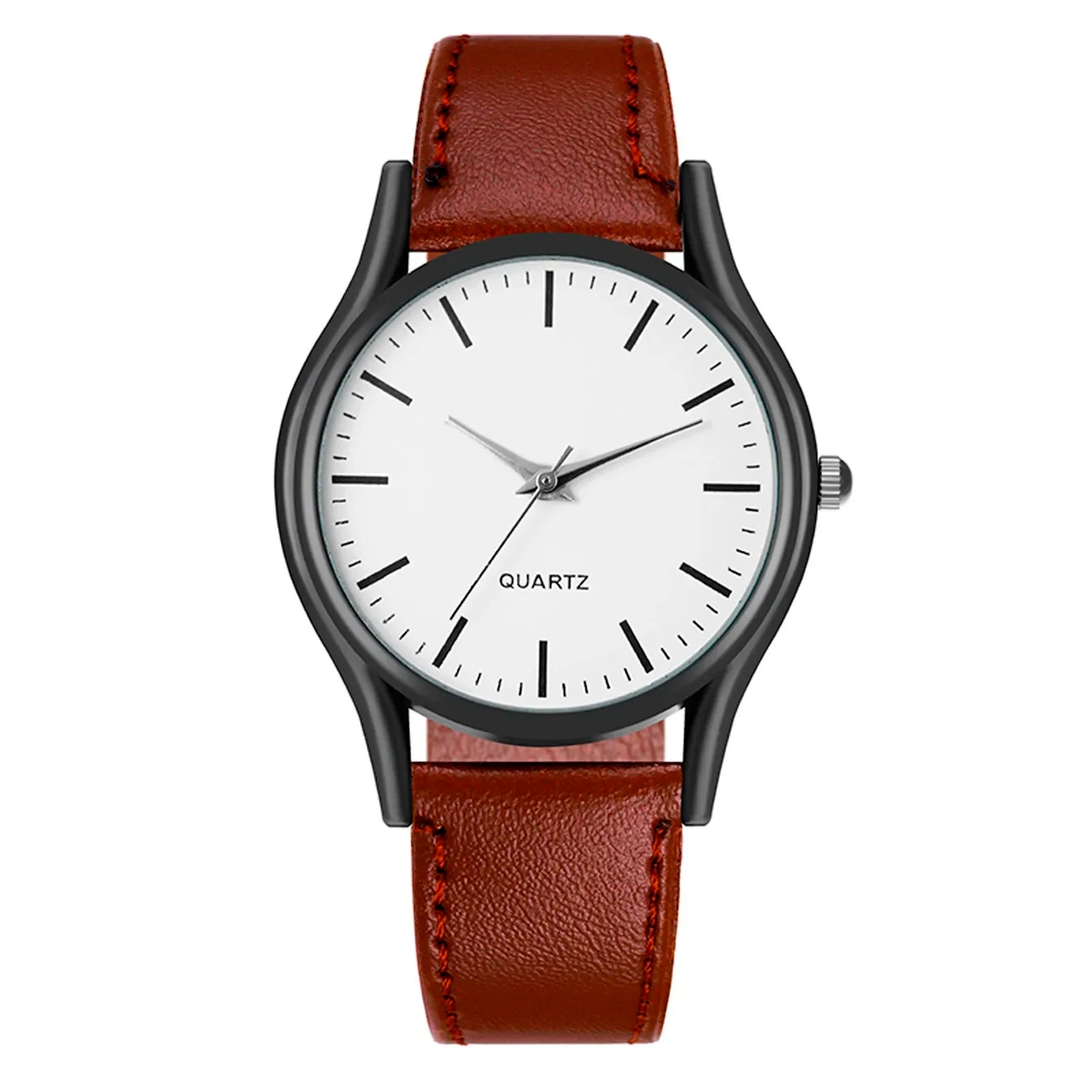 Couples Watches Men'S Watches Leather Wrist Watch Men Woman Quartz Watch Daily Business Office Hand Jewelry Accessories Gift