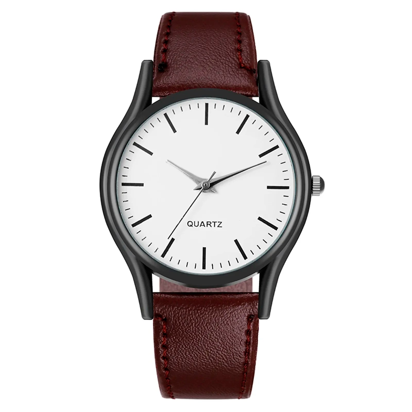 Couples Watches Men'S Watches Leather Wrist Watch Men Woman Quartz Watch Daily Business Office Hand Jewelry Accessories Gift