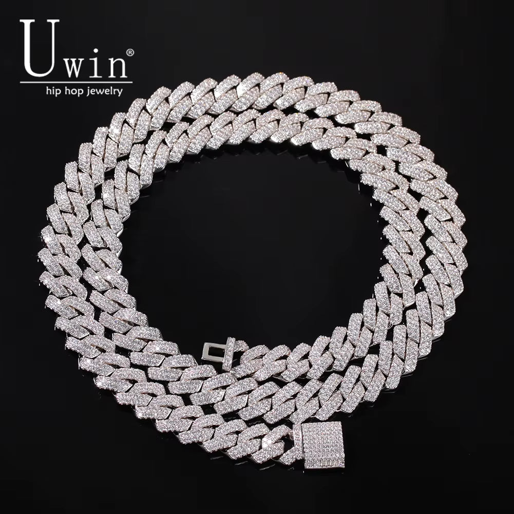 Prong 13Mm Cuban Chain Micro Pave Cubic Zircon Mixed Luxury Bling Bling Full Iced Out Charms Hiphop Jewelry