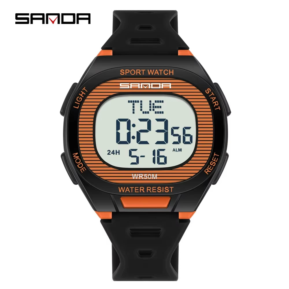 Fashion  New 22195 Luxury Men'S Electronic Watch Sports Multifunctional Countdown Waterproof Men'S Electronic Watch