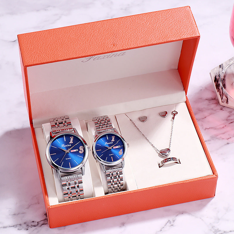 Luxury Watch Gifts for Women Earrings Ring Necklace Bracelet