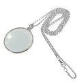 Hot Sale 5X Magnifier round Reading Magnifying Glass Monocle Lens Pendant Long Gold Silver Plated Chain Necklace Gift