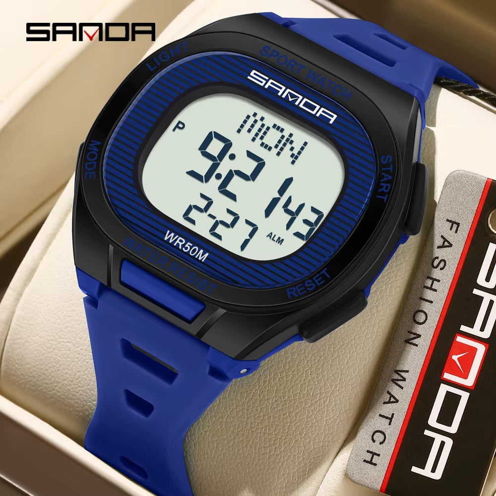 Fashion  New 22195 Luxury Men'S Electronic Watch Sports Multifunctional Countdown Waterproof Men'S Electronic Watch
