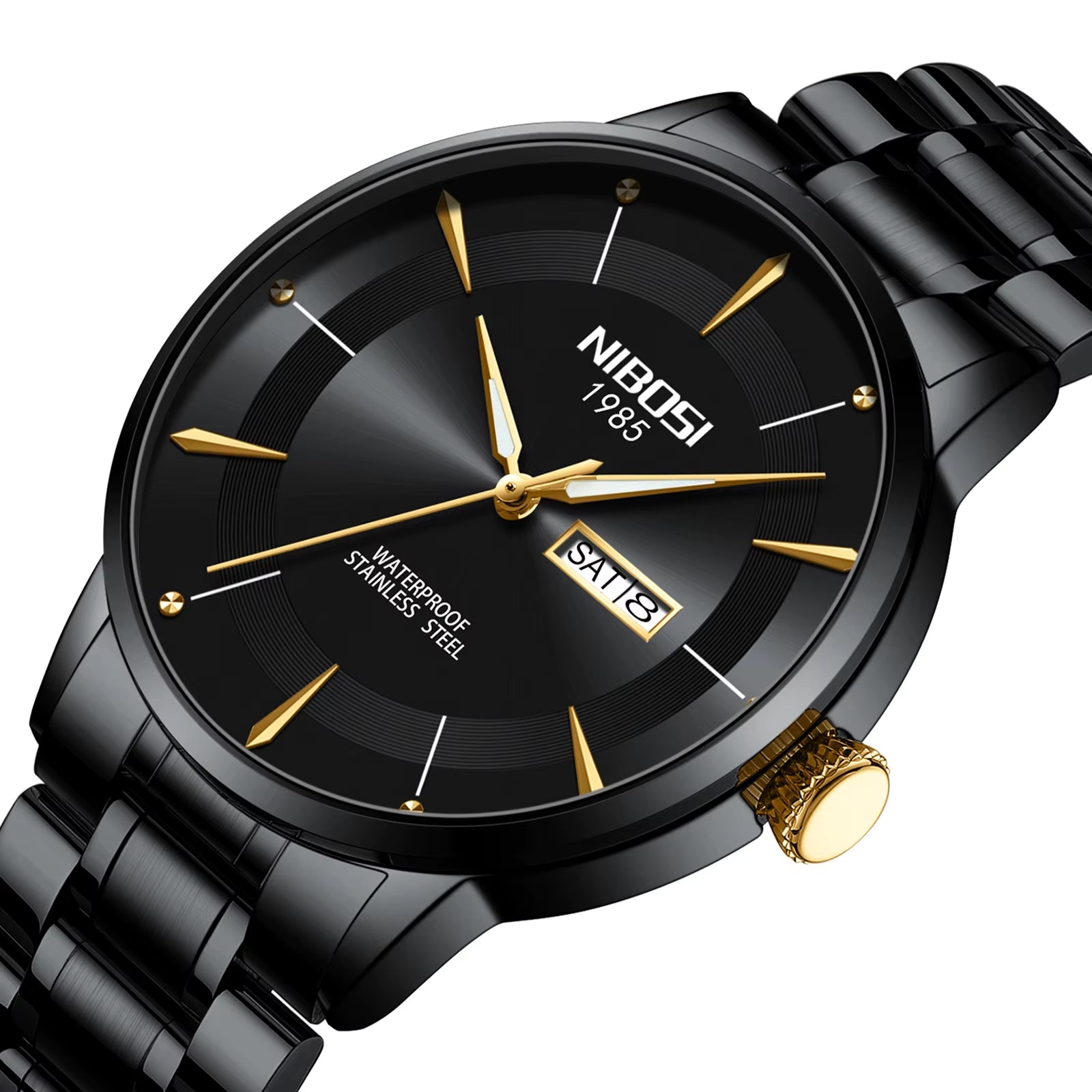 Luxury Quartz Watch for Men Waterproof Luminous Week Date Men Watch Stainless Steel Sports Men'S Watches Reloj Hombre
