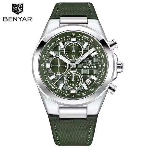 2024 New Men'S Quartz Watch Top Luxury Men'S Watch Chronograph Clock Waterproof Leather Men'S Luxury Watch