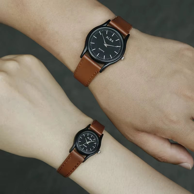 Couples Watches Men'S Watches Leather Wrist Watch Men Woman Quartz Watch Daily Business Office Hand Jewelry Accessories Gift