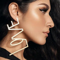2025 Bling Bling Love Acrylic Mirror Stud Earrings