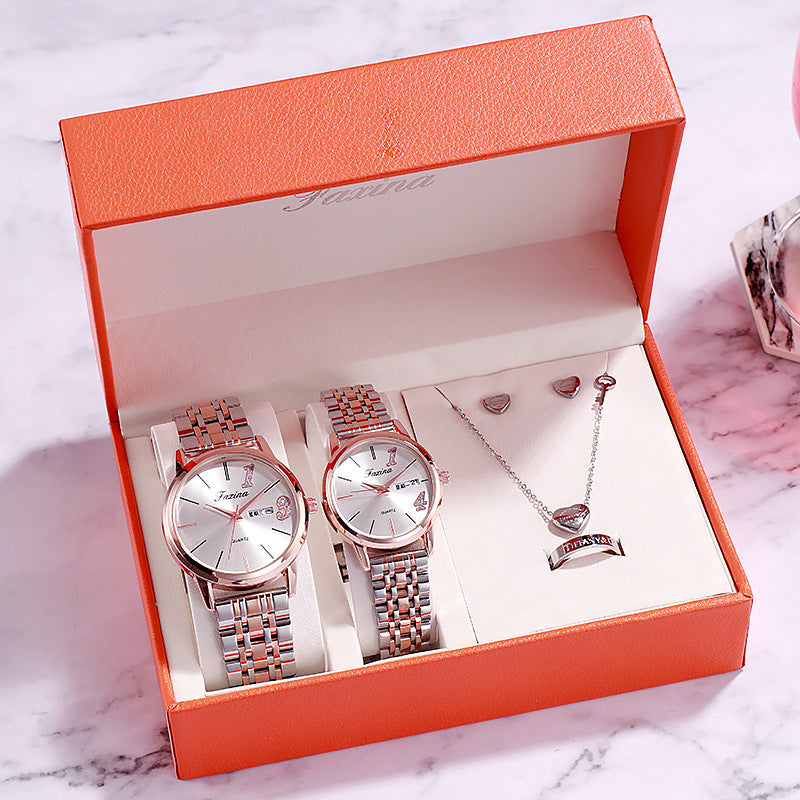 Luxury Watch Gifts for Women Earrings Ring Necklace Bracelet