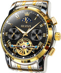 Automatic Mechanical Watches for Men Self Winding Waterproof Stainless Steel Men'S Wrist Watches Luxury Expensive Watch,Adjustable Bracelet (Gift Tool)