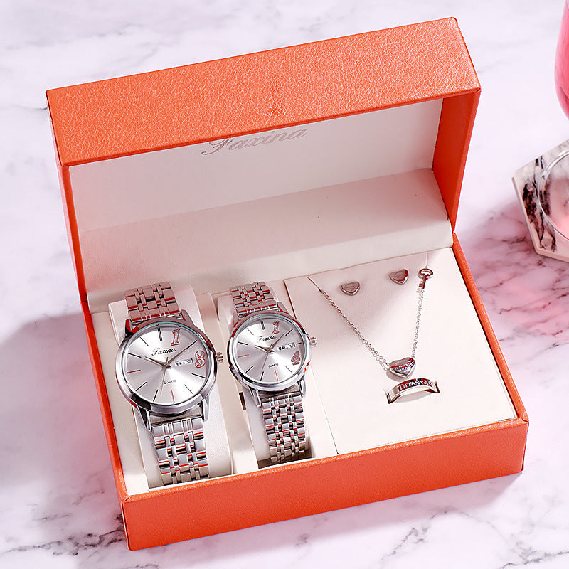 Luxury Watch Gifts for Women Earrings Ring Necklace Bracelet