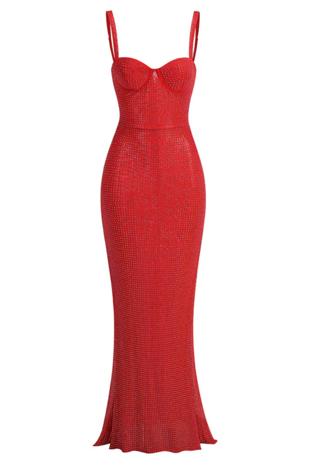 CAISSIE RED - ROBE LONGUE DE SOIREE SIRENE