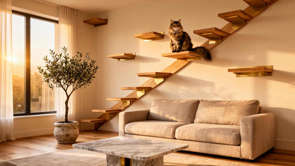 LUMA wall climbing system in luxury living room