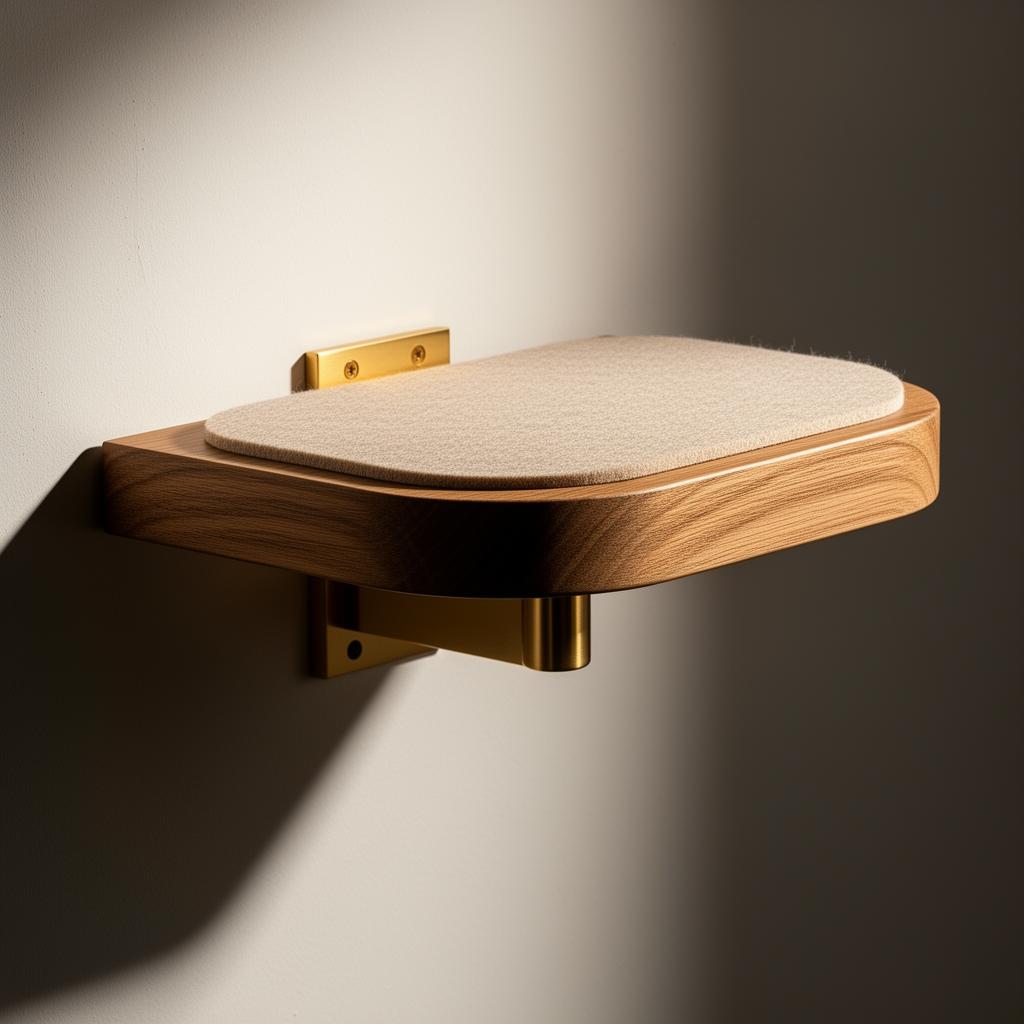 Single oak shelf detail